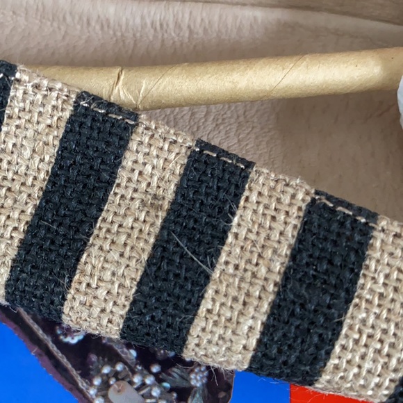 Eileen Fisher striped canvas flats slip on shoes - Picture 14 of 16